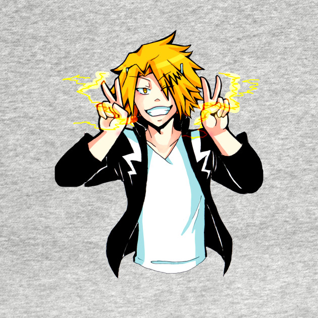 Denki Kaminari Kaminari Denki Lightning Thunder Kids Long Sleeve T Shirt Teepublic