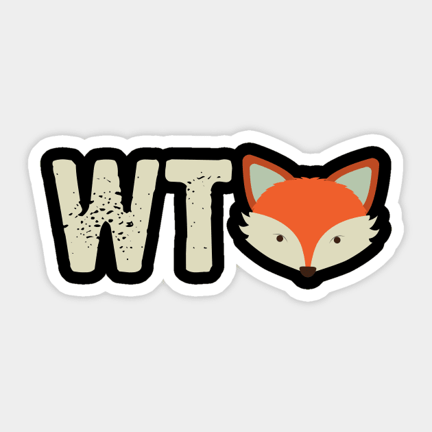 WTF What The Fox - Fox - Sticker