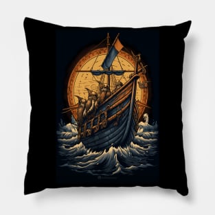 Viking Longboat Pillow