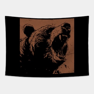 Grizzly Bear Illustration - Grizzly Bear Tapestry