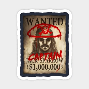 WANTED for Captain Jack Sparrow Magnet