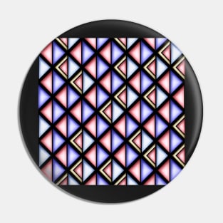 Geometric Pattern, Rhombic Harlequin Motif Pin