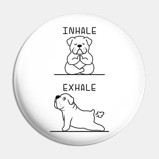 English bulldog yoga Pin