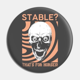 Stable? That's for horses! Pin