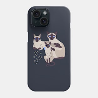 Three Cats Three Moods lovers Phone Case