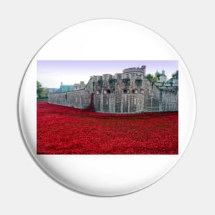 Tower of London Red Poppies Pin