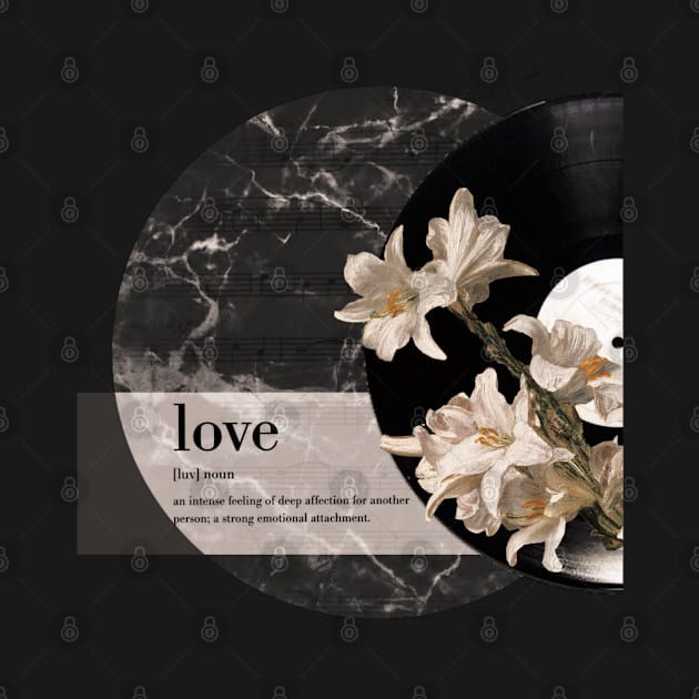 Vinyl vintage retro aesthetic beautiful bloom flowers quote quotes inspiration motivation sky record love romantic clouds notes marble elegant sky by AGRHouse