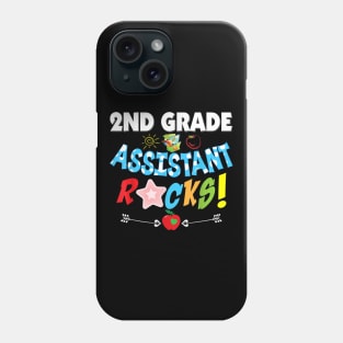 2nd Grade Assistant Rocks Second Teacher Back To School Phone Case