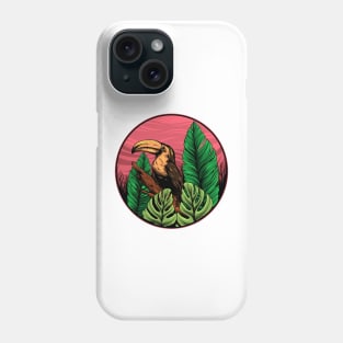 hornbill leaves illustration Phone Case