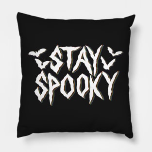 Stay Spooky in white Pillow