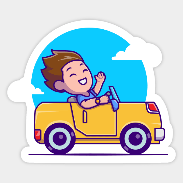 GDYL Car Stickers Cartoon Man And Boy Fishing Car Sticker