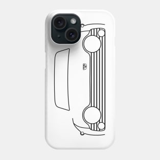 Triumph TR5 classic car outline graphic (black) Phone Case