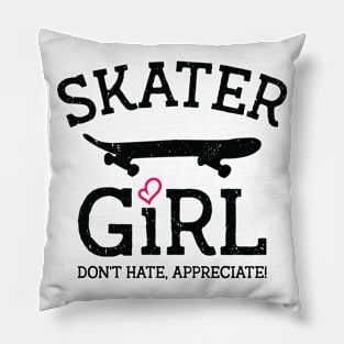 International Women's Day Skater Girl Gender Equality Pillow