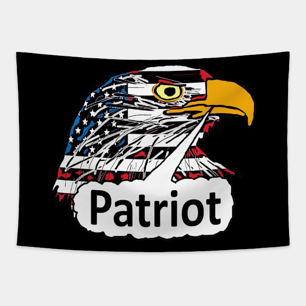 Patriot Eagle Tapestry by Mark Ewbie