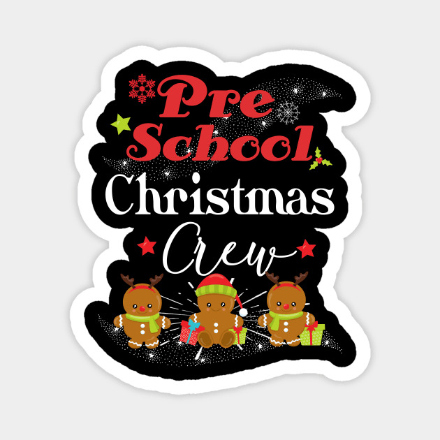 Pre-School Christmas Classroom Teacher & Student Crew Cute Magnet by Kimmicsts