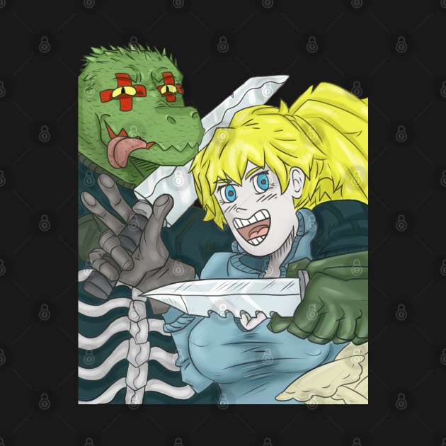 Dorohedoro Kaiman and Nikaido by WERFL