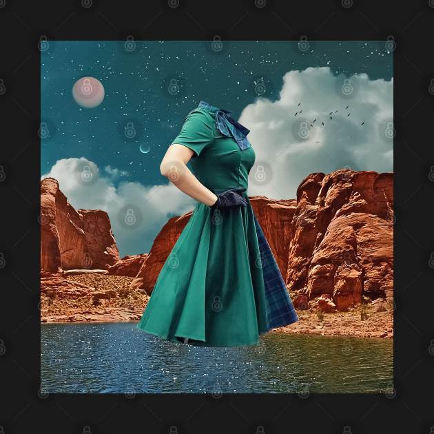 Monday Hike - Surreal/Collage Art by DIGOUTTHESKY