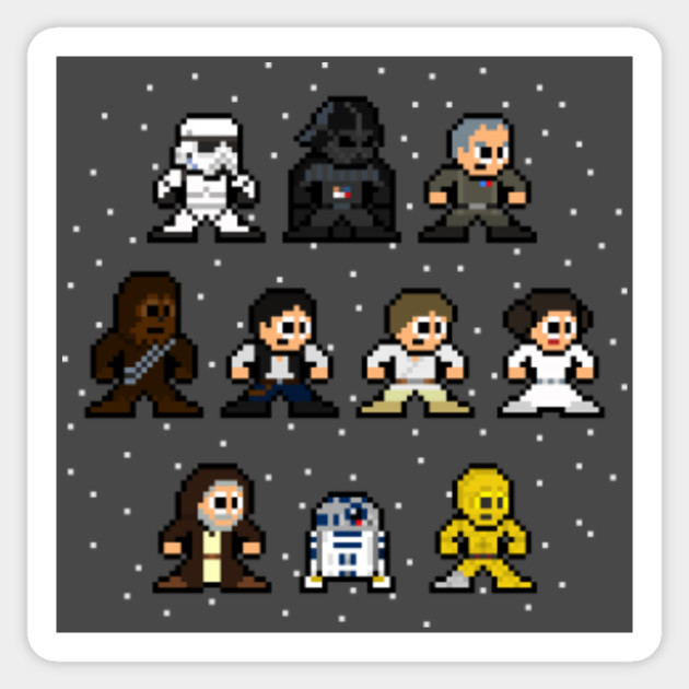 A New 8 Bit Hope 8bit Pixel Art Star Wars Sticker Teepublic