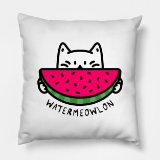Watermeowlon Watermelon Cat Pillow