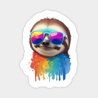 colorful sloth Magnet