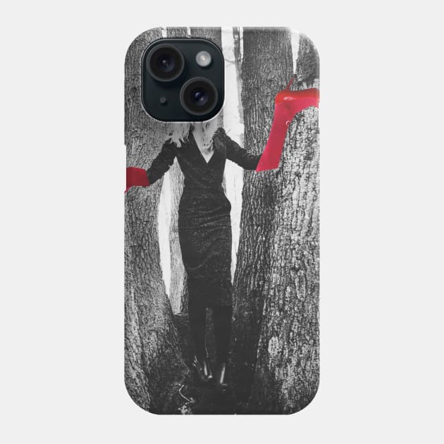 Red Boots Girl in the Woods Phone Case by Luca Mainini