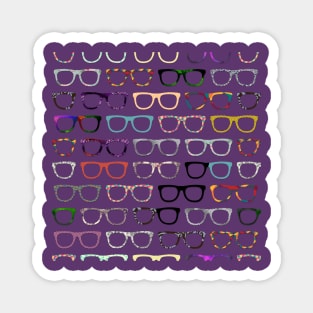 Retro Glasses Hipster Pattern Magnet