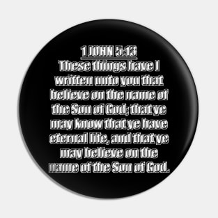 1 John 5:13 Bible Verse (KJV) Pin