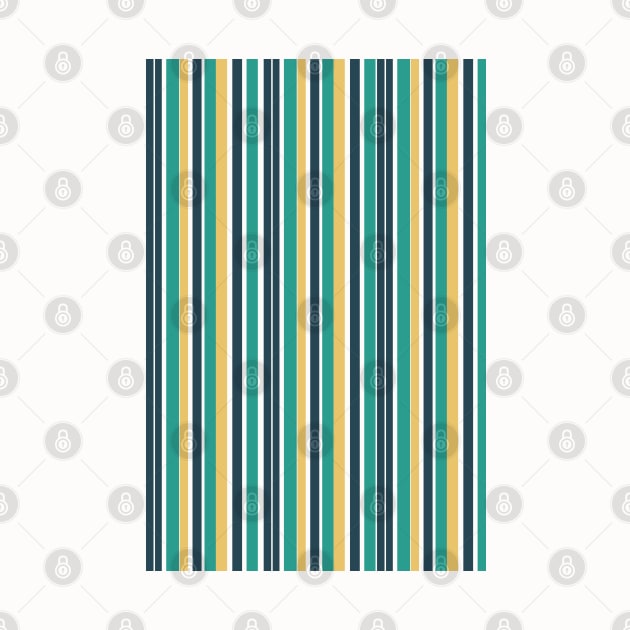 Color Block Stripes Grey, Green and Yellow Ochre by tramasdesign