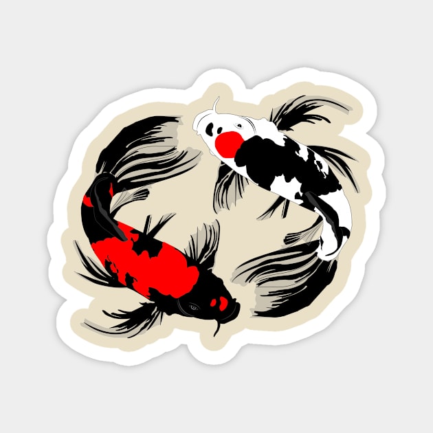 Koi fish Magnet by WordFandom