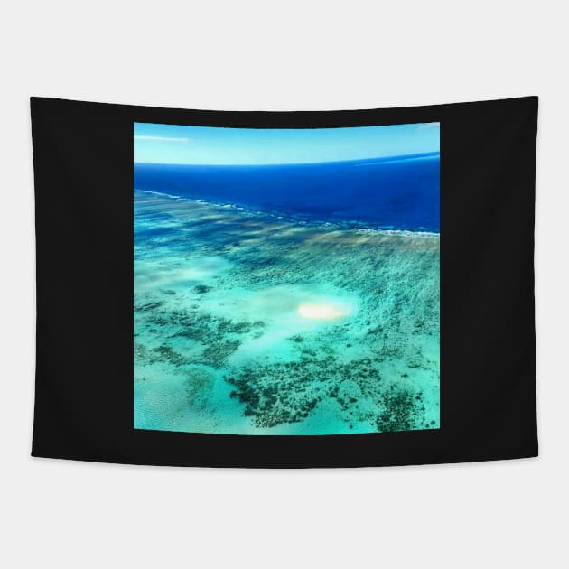 Great Barrier Reef Panoramic View Tapestry by Felicity-K