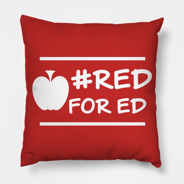 Red for Ed (smooth) Pillow by haberdasher92