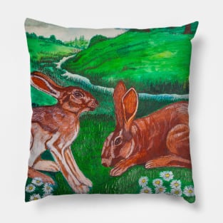 Rabbit Paradise Pillow