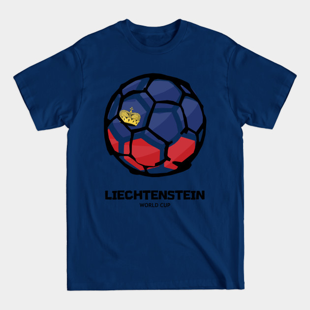 Discover Liechtenstein Football Country Flag - Football - T-Shirt