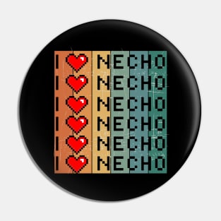 I heart Necho -Retro Pin