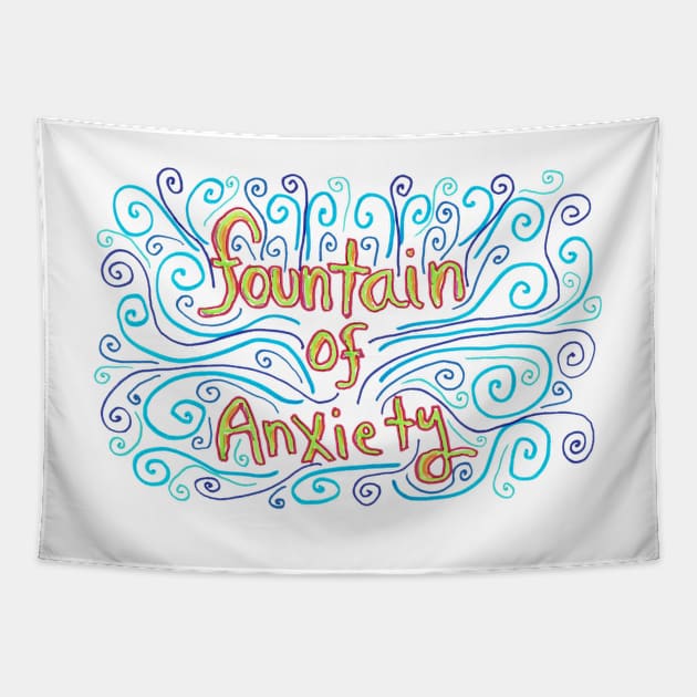 Fountain of Anxiety Tapestry by SassySpike