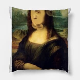 Gioconda - Mona Lisa instagram filters - Hearts eyes Pillow