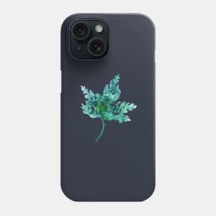 Leaf in emerald green Phone Case