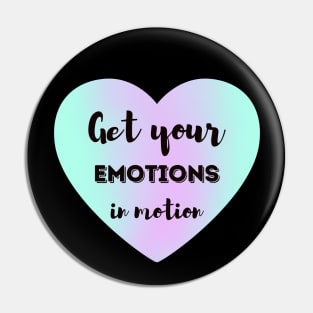Get your emotions in motion - green and purple gradient heart Pin