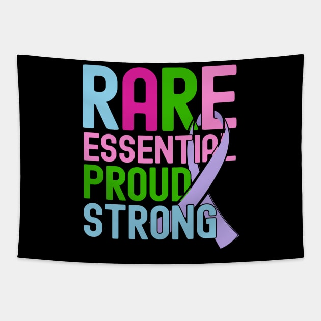 Rare Disease Day Essential Proud Strong People Awareness Tapestry by alcoshirts