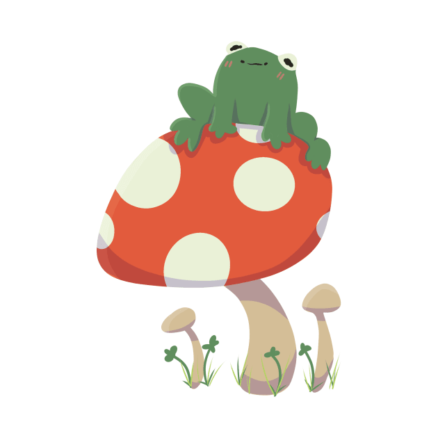 Frog on a Mushroom by sketch-mutt