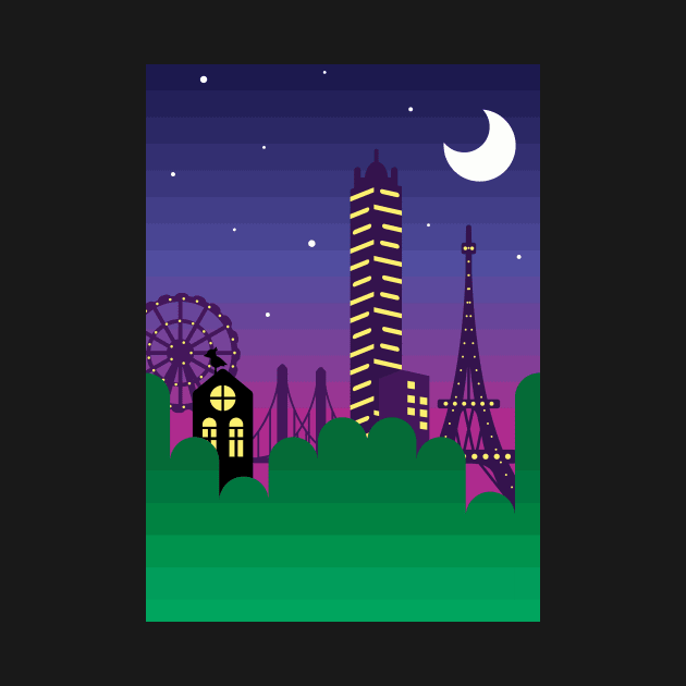 Midnight Cityscape by Benlo