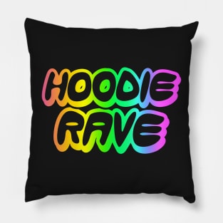 Hoodie Rave Rainbow Pillow