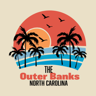 Outer Banks Sunset Blue Design T-Shirt