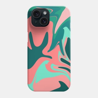 Green and Beige Pink Marble Pattern Phone Case