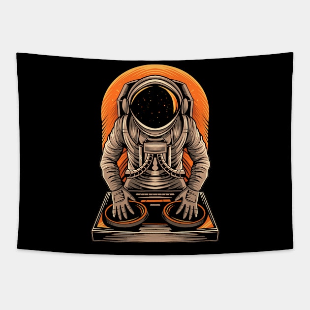 Astronaut DJ space dj Tapestry by yassinnox