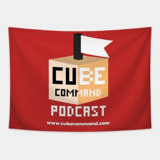 Cube Command Podcast Logo Mid-Sized Tapestry