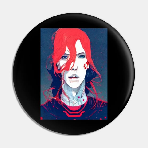 Conrad Roset Woman Color Block Pin by BilodeauBlue