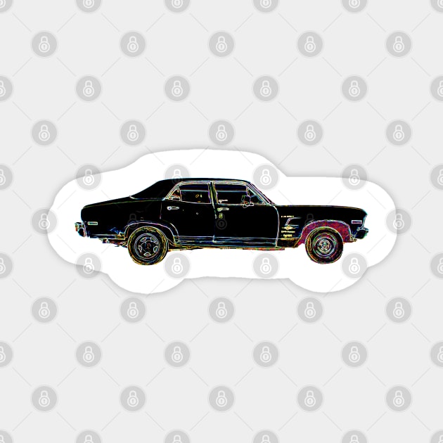 old american car chevy nova Magnet by rickylabellevie