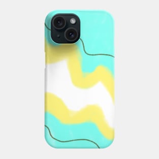 Green yellow watercolor pastel art Phone Case