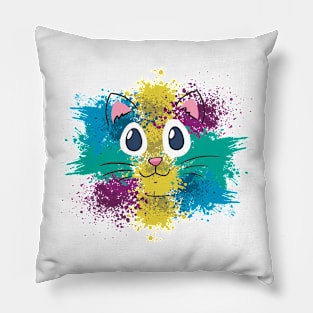 colour cat Pillow